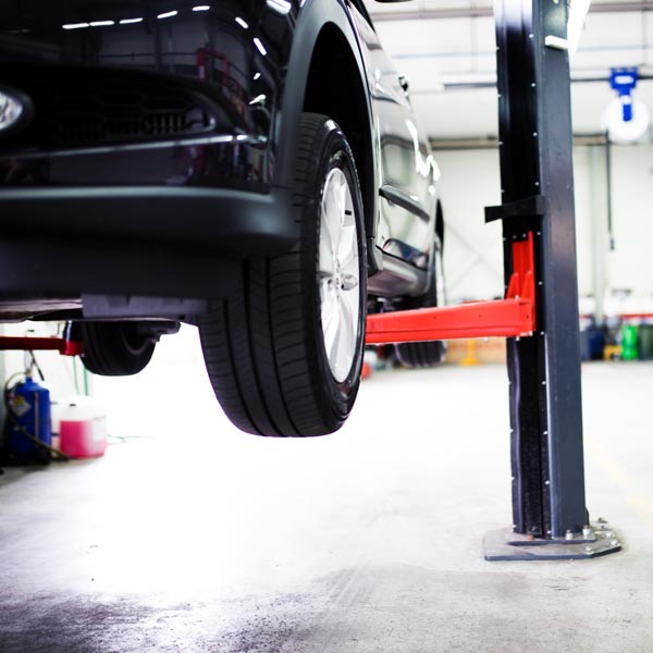car on service lift
